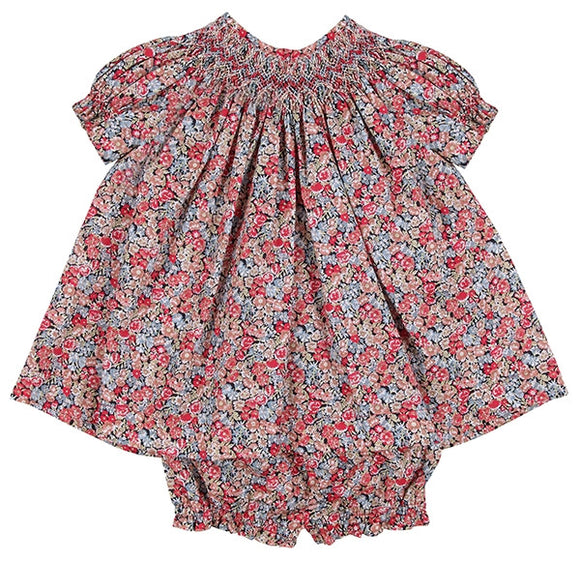 Baby Red Liberty Floral Set